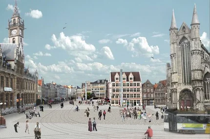 Luchthavenvervoer Gent Centrum met premium zwarte wagens